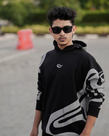 BLACK ALLOVER HOODIE