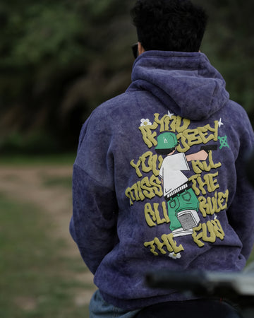 BLUE RETRO HOODIE