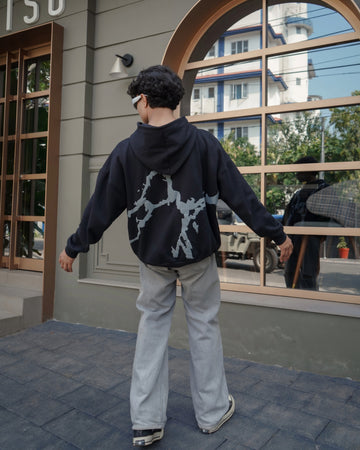 BLACK ALLOVER HOODIE