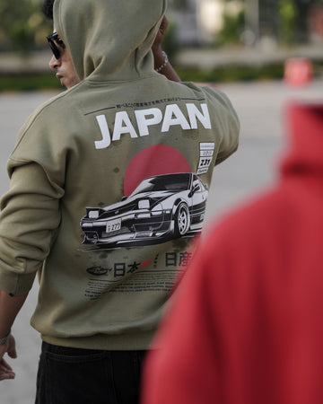 OLIVE GREEN JAPAN HOODIE