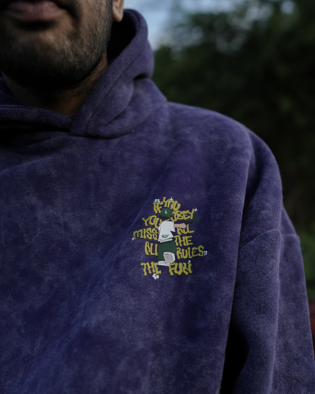 BLUE RETRO HOODIE