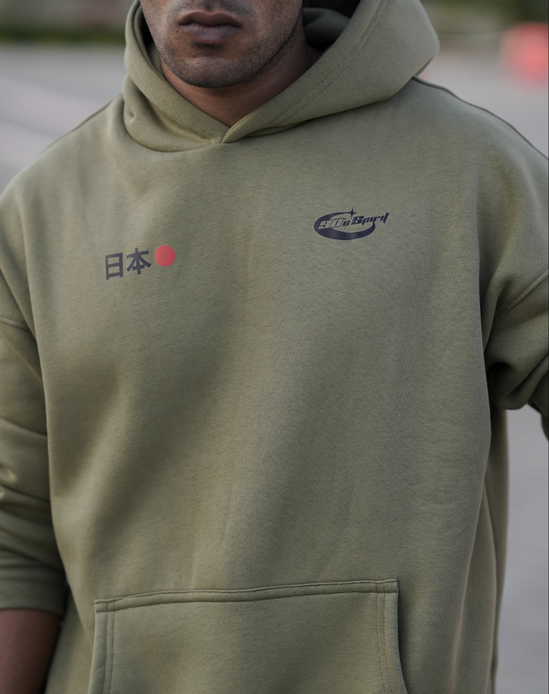 OLIVE GREEN JAPAN HOODIE